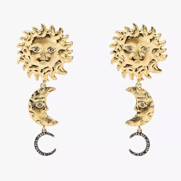 ZARA SUN AND MOON EARRINGS - Picture 3 of 3